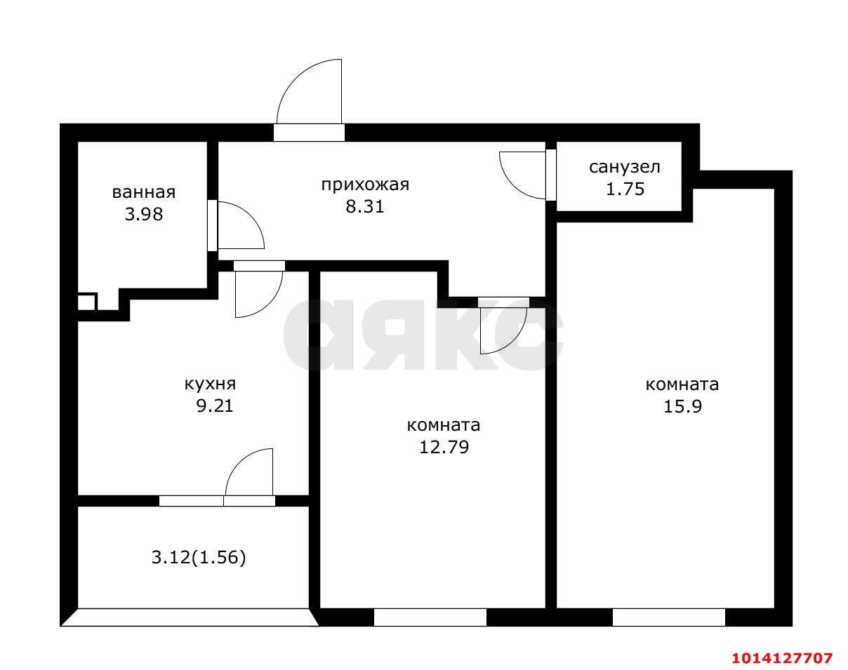 Фото №1: 2-комнатная квартира 54 м² - Краснодар, жилой комплекс Архитектор, ул. Наставников, 9