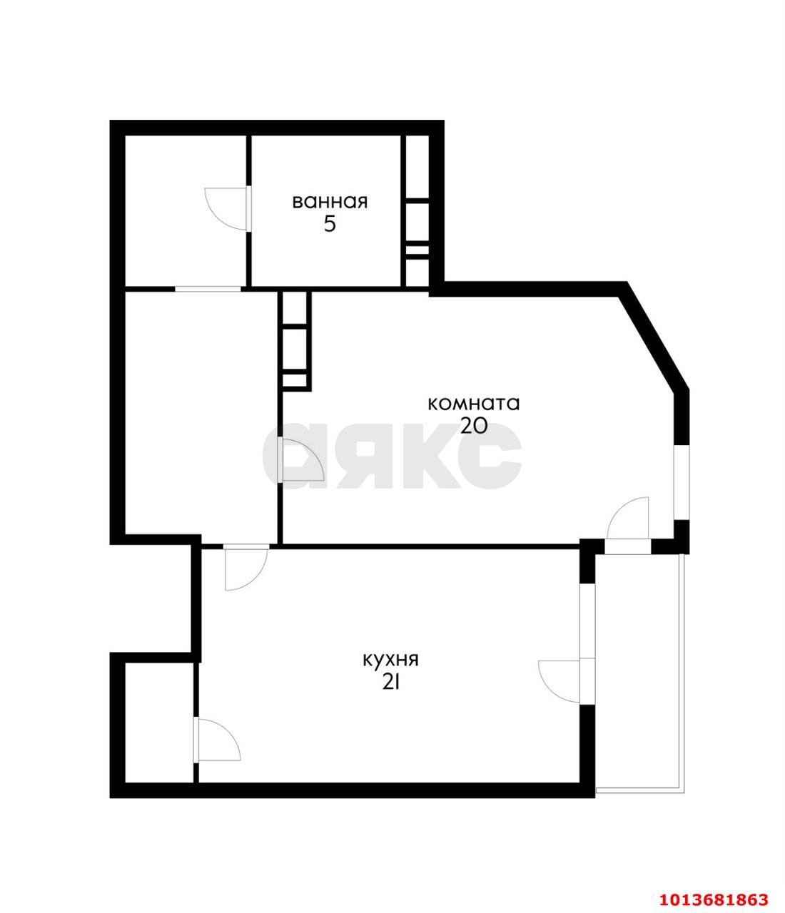 Фото №4: 1-комнатная квартира 60 м² - Краснодар, Западный внутригородской округ, ул. Кожевенная, 24