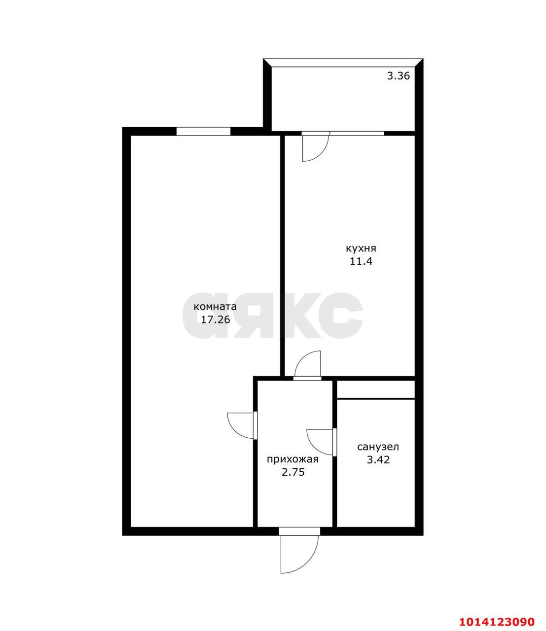 Фото №9: 1-комнатная квартира 34 м² - Краснодар, жилой комплекс Краски, ул. Краеведа Соловьёва, 6