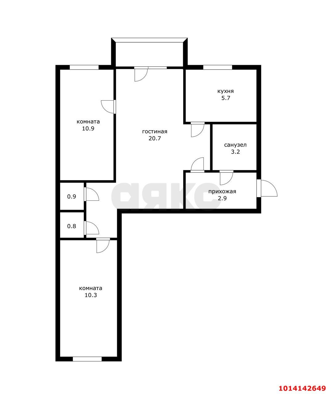 Фото №4: 3-комнатная квартира 55 м² - Краснодар, Центральный, ул. Коммунаров, 229