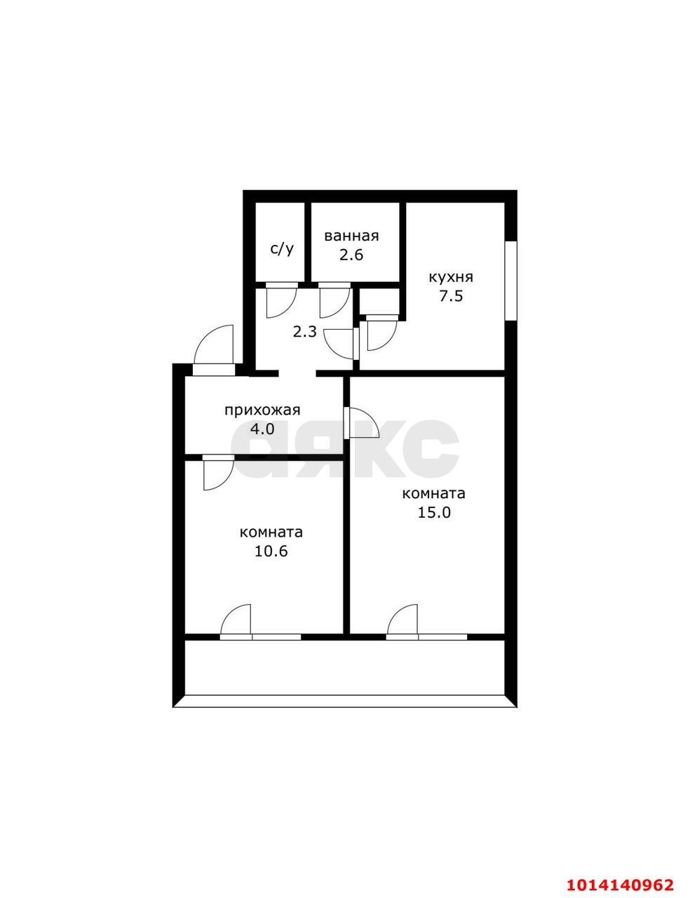 Фото №13: 2-комнатная квартира 43 м² - Краснодар, Комсомольский, ул. Приозёрная, 19