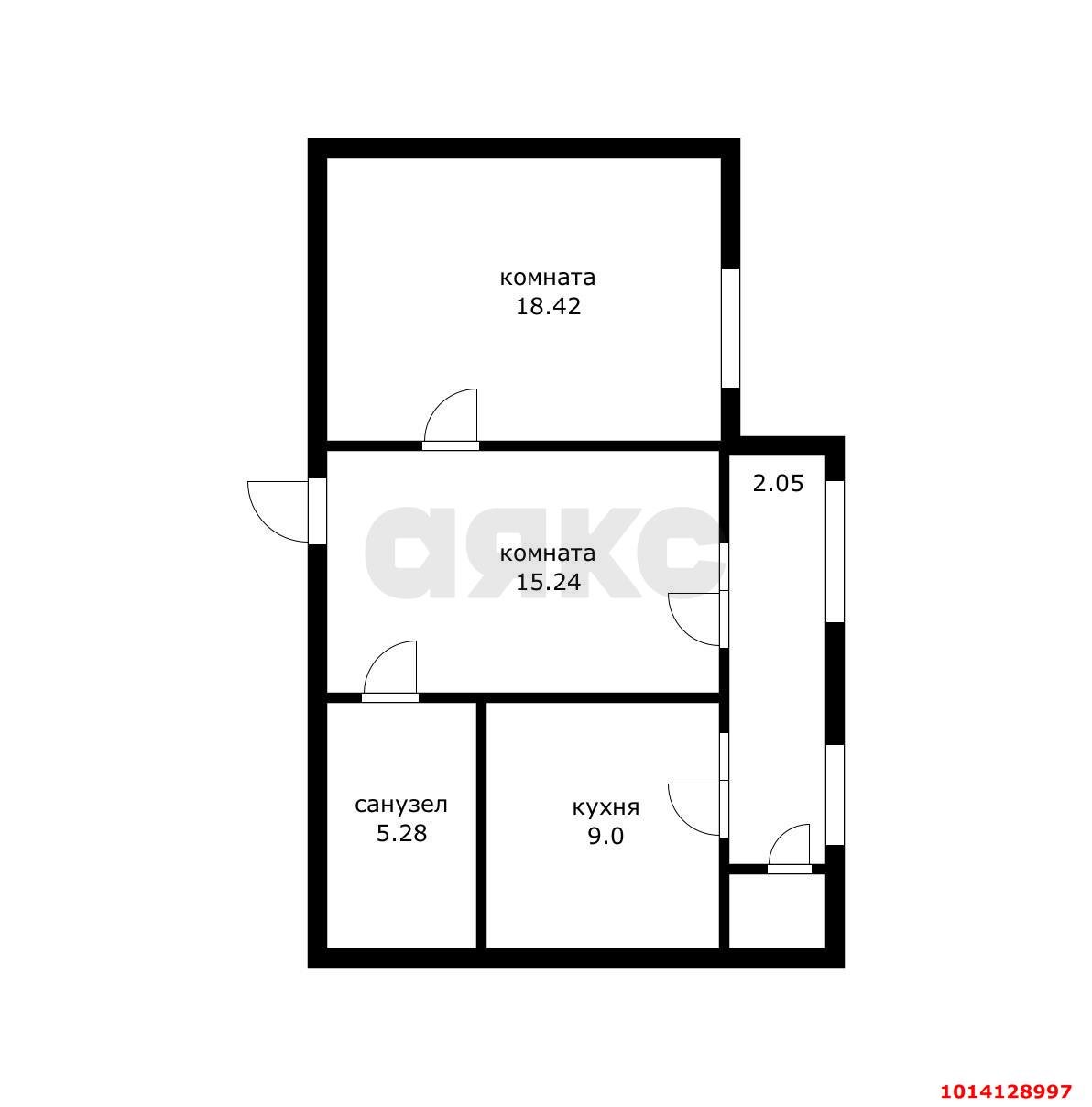 Фото №1: 2-комнатная квартира 50 м² - Краснодар, Славянский, ул. Красных Партизан, 79