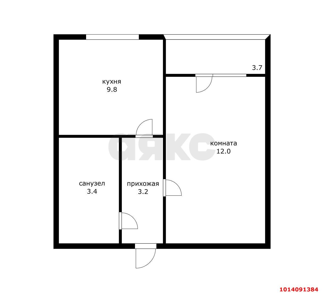 Фото №10: 1-комнатная квартира 37 м² - Краснодар, жилой комплекс Андерсен, ул. Героев-Разведчиков, 48
