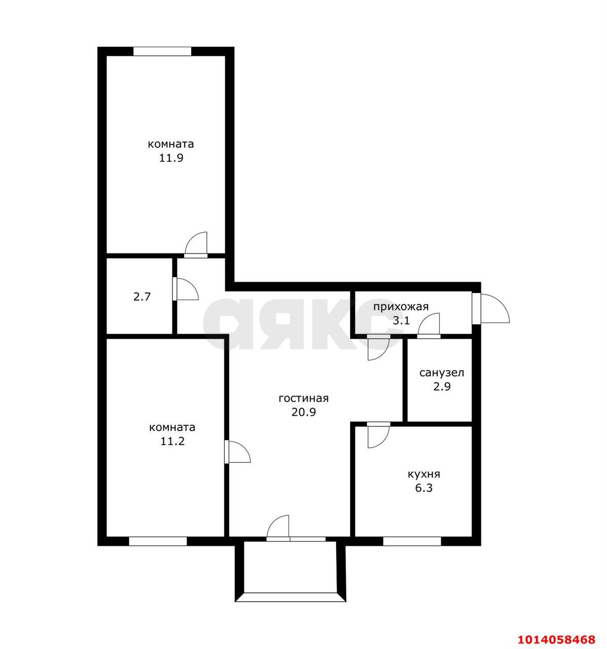 Фото №20: 3-комнатная квартира 60 м² - Краснодар, Черёмушки, ул. Димитрова, 139