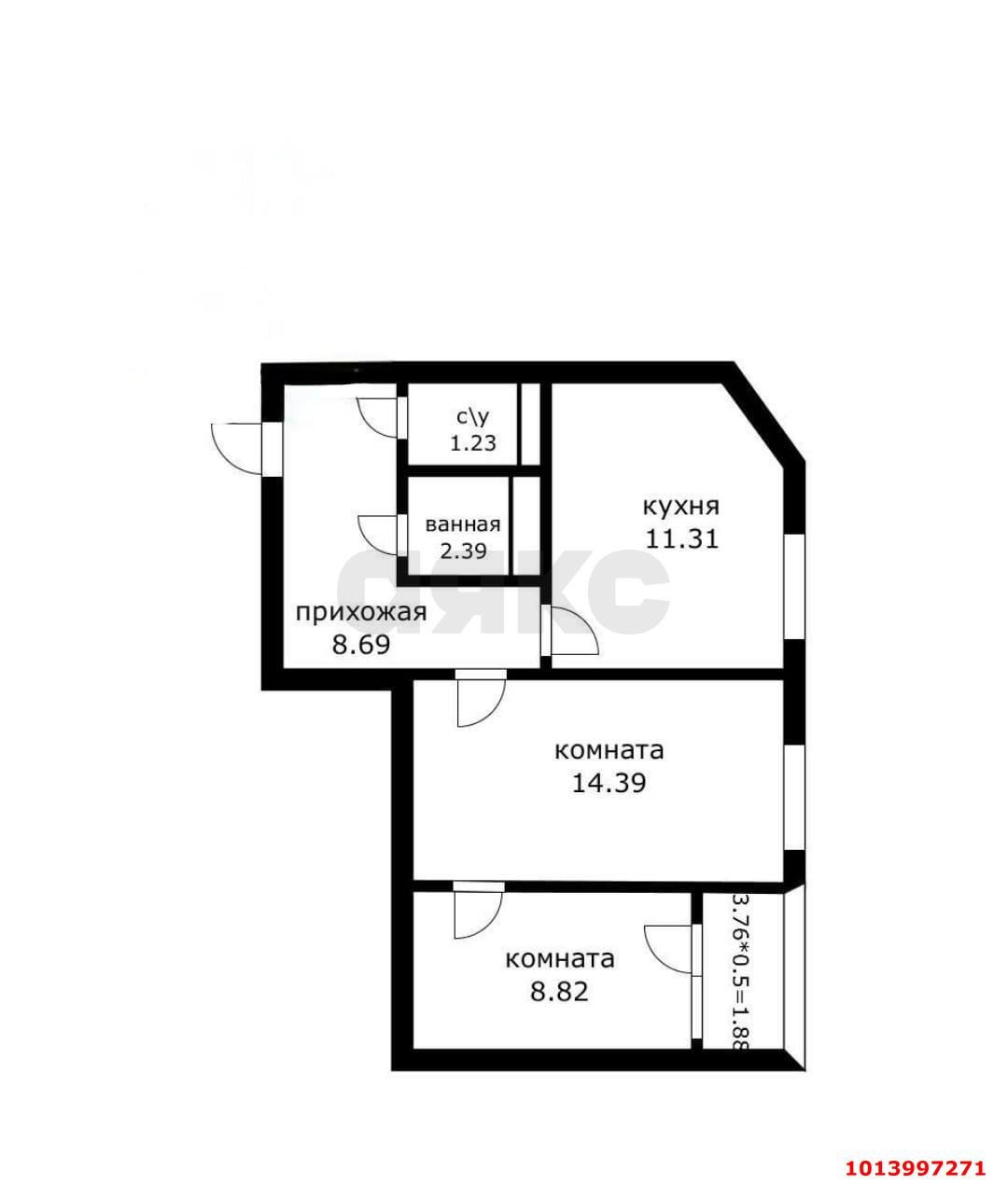 Фото №14: 2-комнатная квартира 53 м² - Краснодар, жилой комплекс Олимп, ул. Домбайская, 10/2