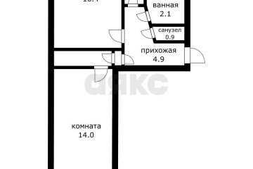 Фото №1: 2-комнатная квартира 44 м² - Краснодар, мкр. Центральный, ул. Базовская, 156А