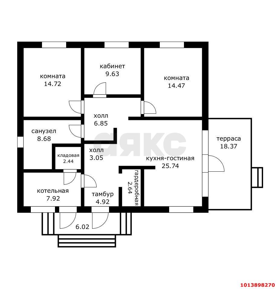 Фото №2: Дом 125 м² + 7.3 сот. - Старокорсунская, коттеджный  Зелёный Берег, пр-д 3-й Коттеджный, 4