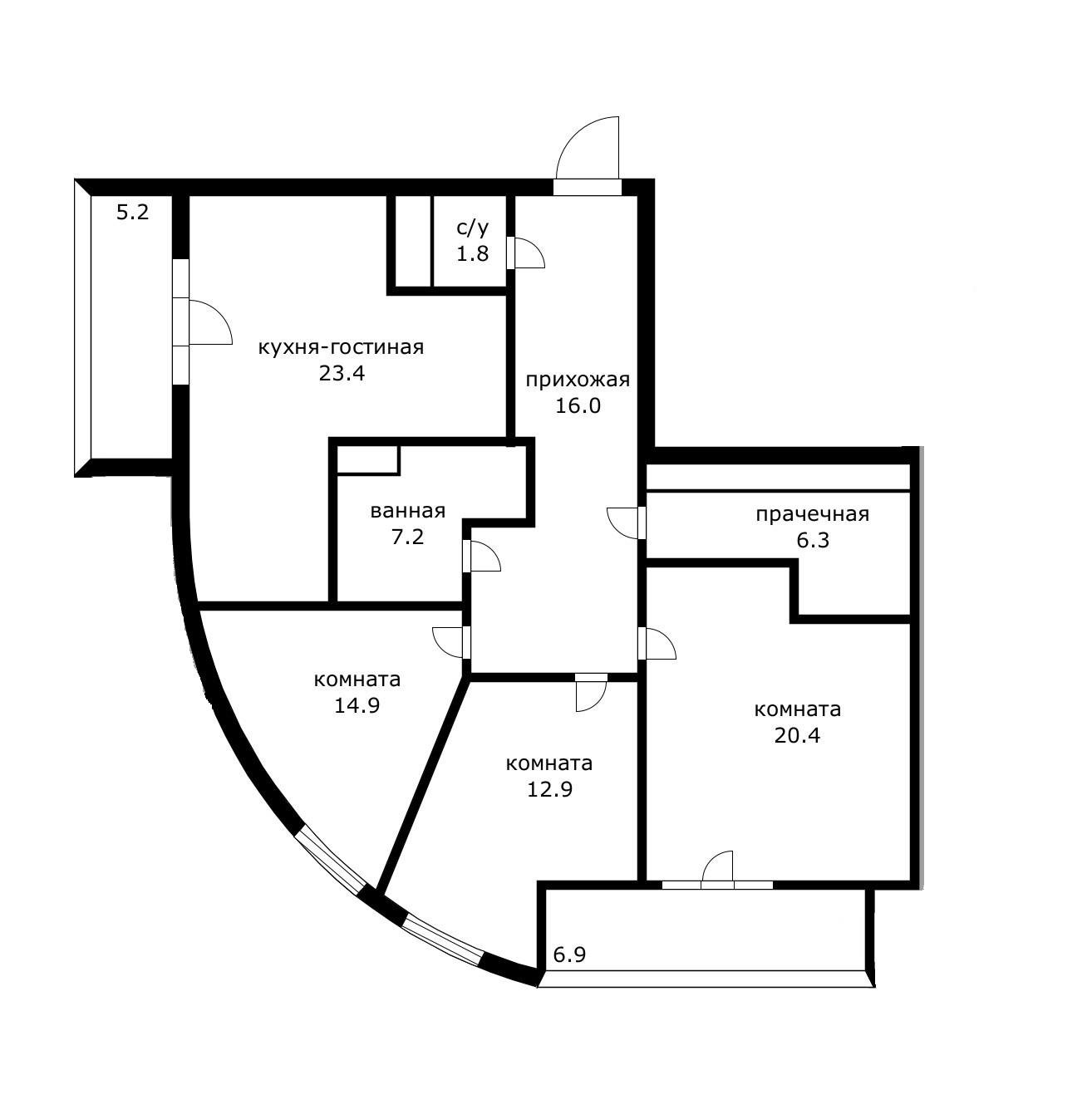 Фото №19: 3-комнатная квартира 115 м² - Краснодар, ул. Берлинская, 5