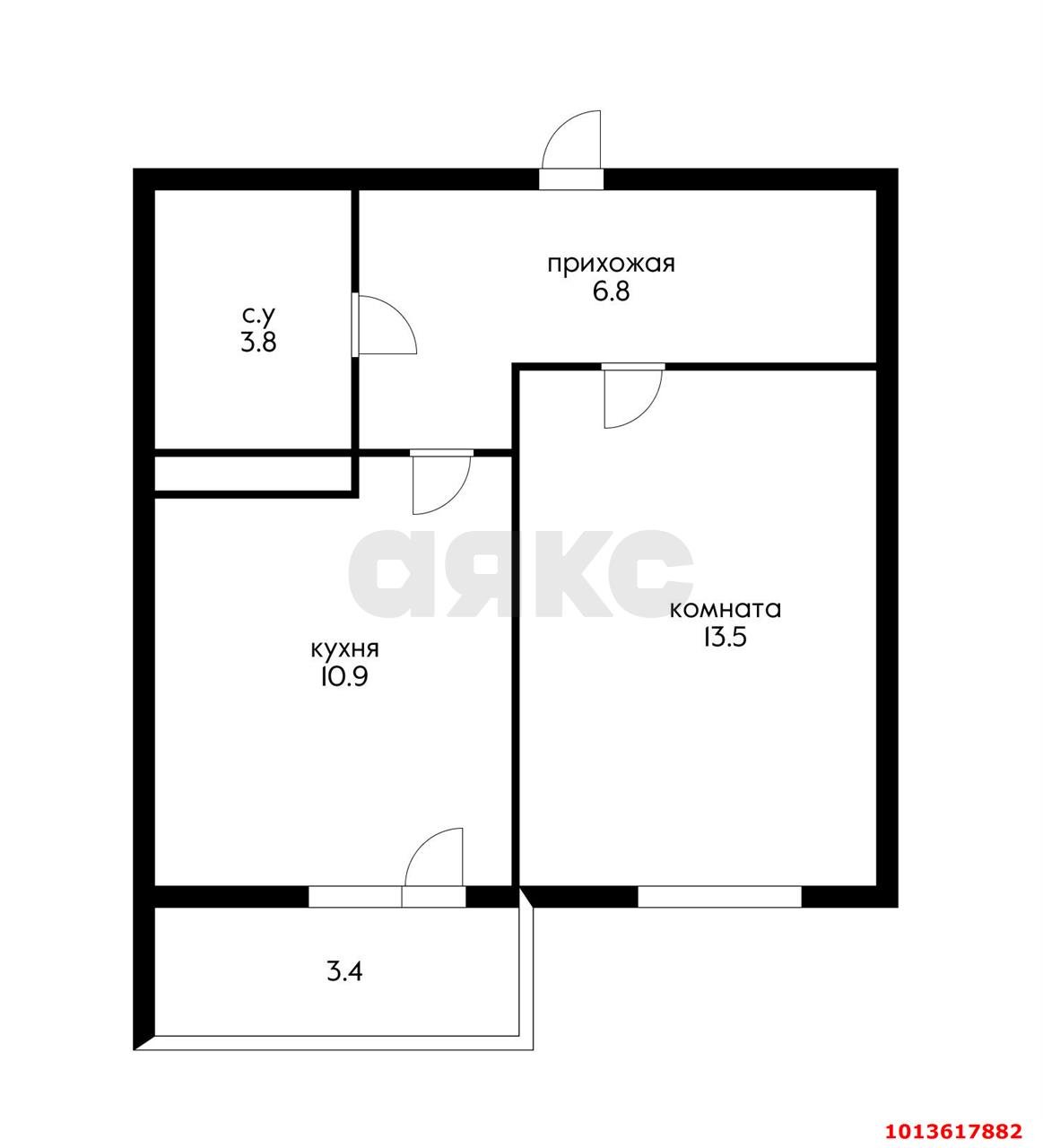 Фото №1: 1-комнатная квартира 38 м² - Краснодар, жилой комплекс Ракурс, ул. имени Героя Ростовского, 8к7