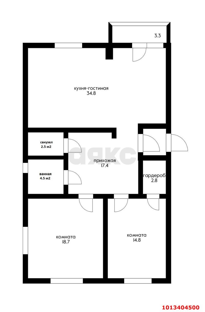Фото №14: 3-комнатная квартира 97 м² - Краснодар, Черёмушки, ул. Ставропольская, 207/1