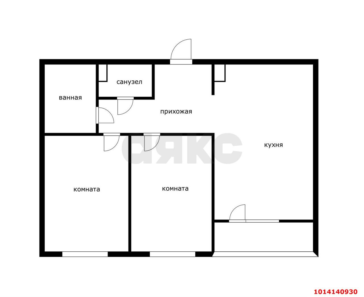 Фото №2: 2-комнатная квартира 51 м² - Краснодар, жилой комплекс Новые Сезоны, ул. Скандинавская, 1к4
