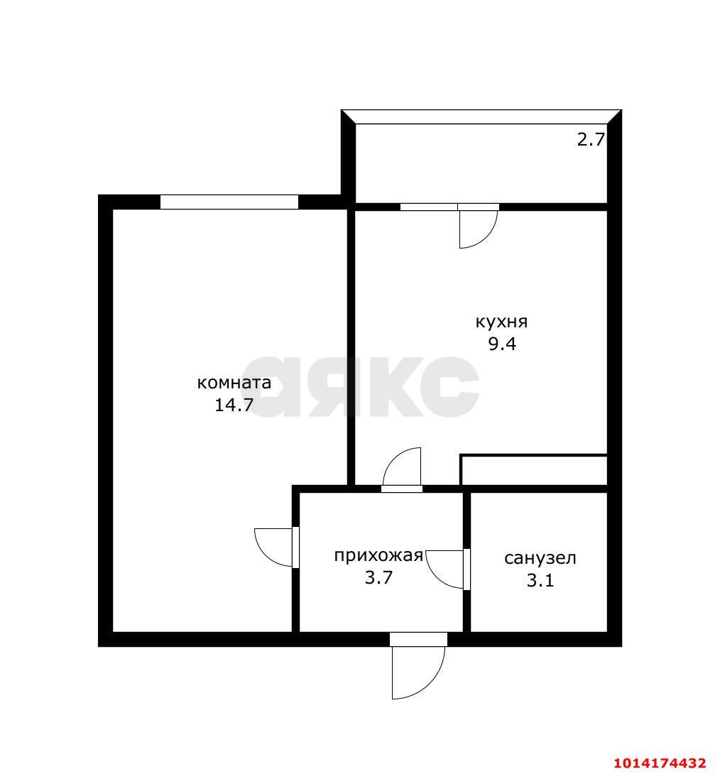 Фото №7: 1-комнатная квартира 33 м² - Краснодар, жилой комплекс Рекорд, ул. Новороссийская, 90/2к1