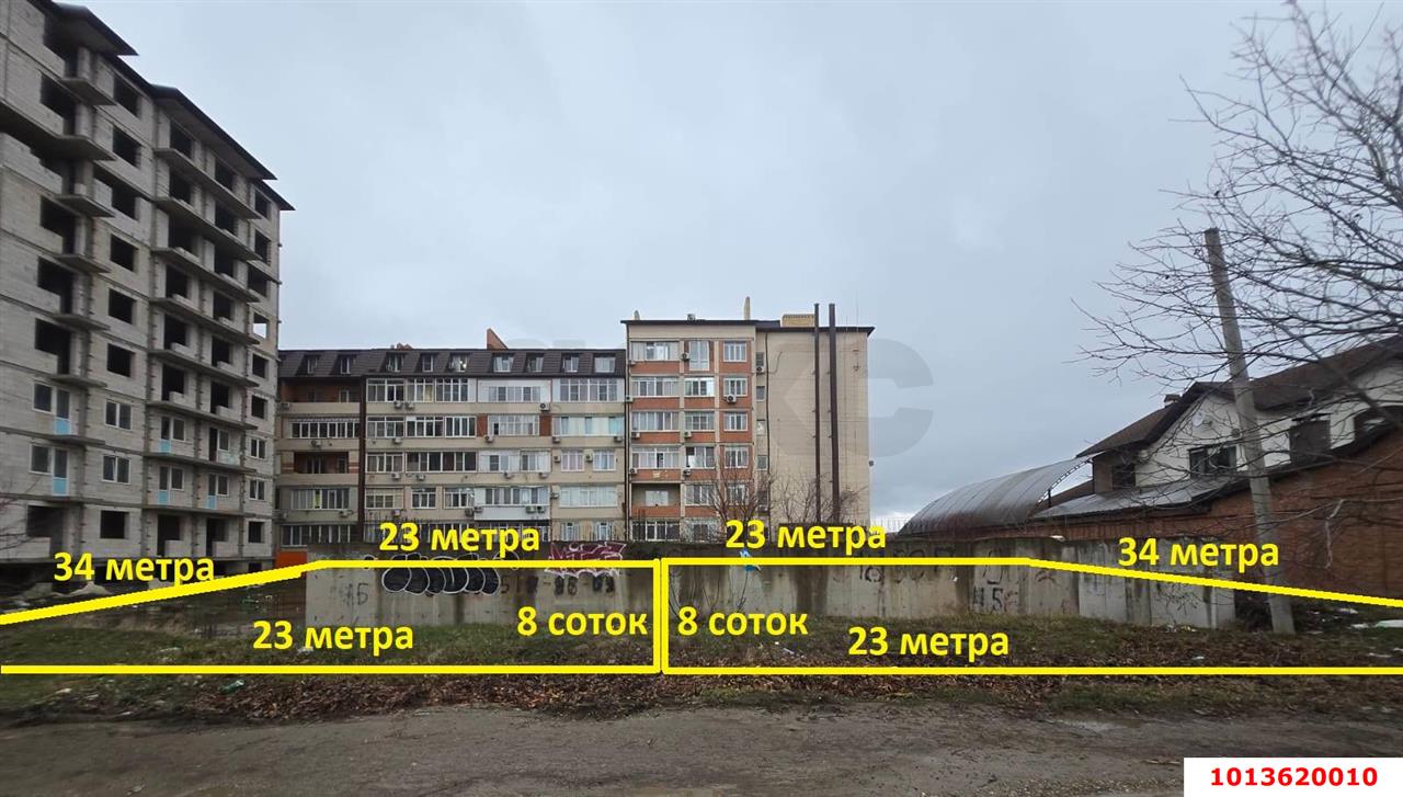 Фото №1: Земельный участок 8 сот. - Краснодар, мкр. Прикубанский внутригородской округ, ул. Калужская, 10