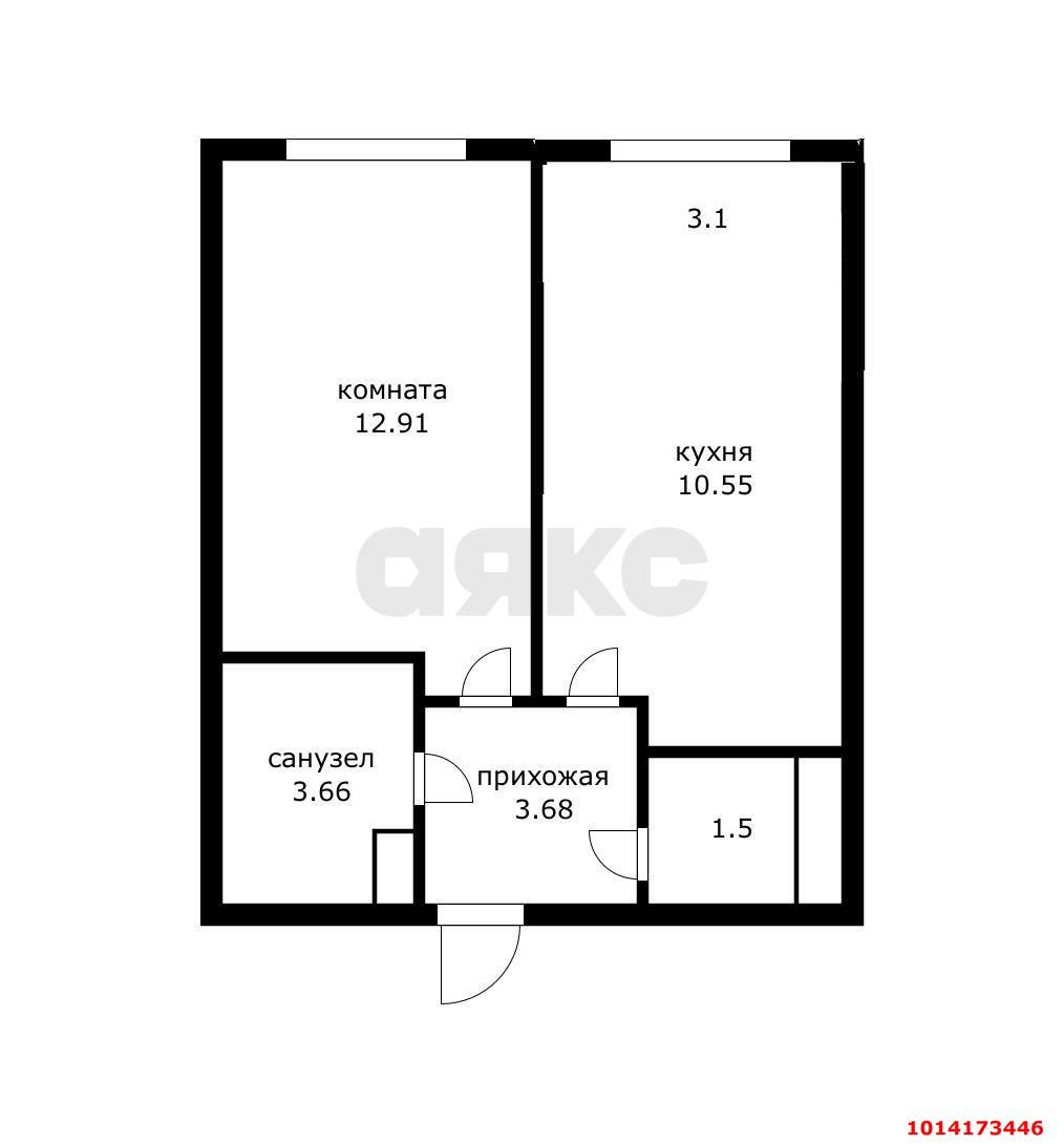 Фото №19: 1-комнатная квартира 36 м² - Краснодар, Прикубанский внутригородской округ, имени Петра Метальникова, Завод Радиоизмерительных Приборов, мкр. жилой комплекс Лучший, ул. Петра Метальникова, 36
