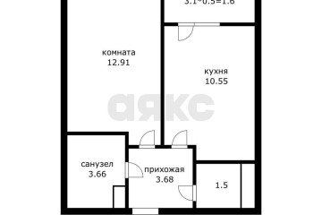 Фото №2: 1-комнатная квартира 33 м² - Краснодар, мкр. имени Петра Метальникова, ул. Петра Метальникова, 36