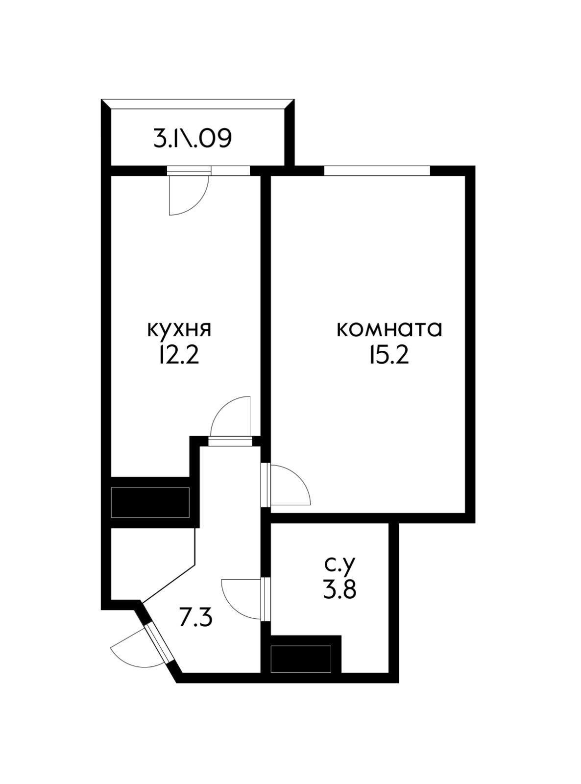 Фото №6: 1-комнатная квартира 42 м² - Краснодар, жилой комплекс Свобода, Прикубанский внутригородской округ, мкр. Краевая Клиническая Больница, ул. Домбайская, 55
