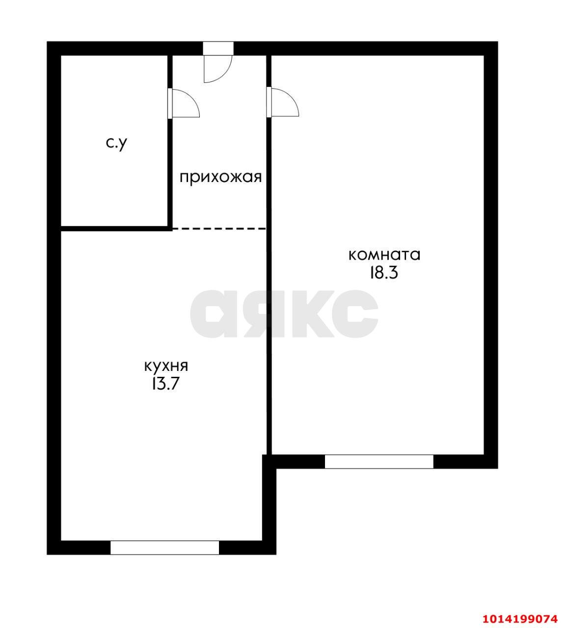 Фото №2: 1-комнатная квартира 42 м² - Российский, мкр. Прикубанский внутригородской округ, ул. Очаковская, 10