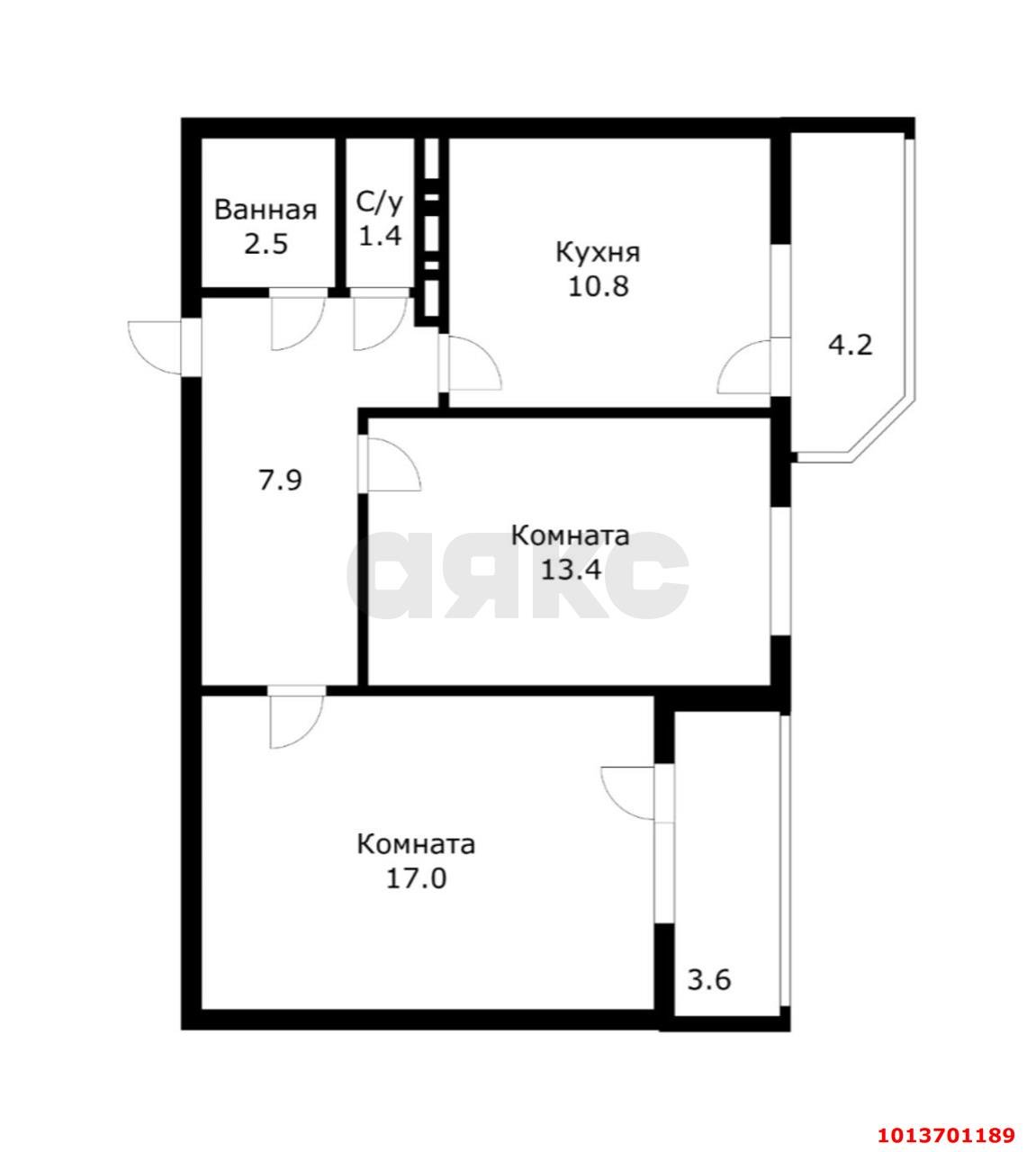 Фото №12: 2-комнатная квартира 61 м² - Краснодар, жилой комплекс Квартал № 6, ул. Генерал-лейтенанта Александра Сапрунова, 17