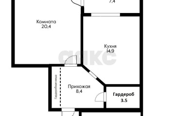 Фото №2: 1-комнатная квартира 61 м² - Краснодар, мкр. Центральный, ул. Кубанская набережная, 37/11