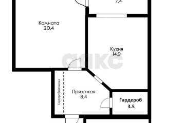 Фото №2: 1-комнатная квартира 61 м² - Краснодар, мкр. Центральный, ул. Кубанская Набережная, 37/11