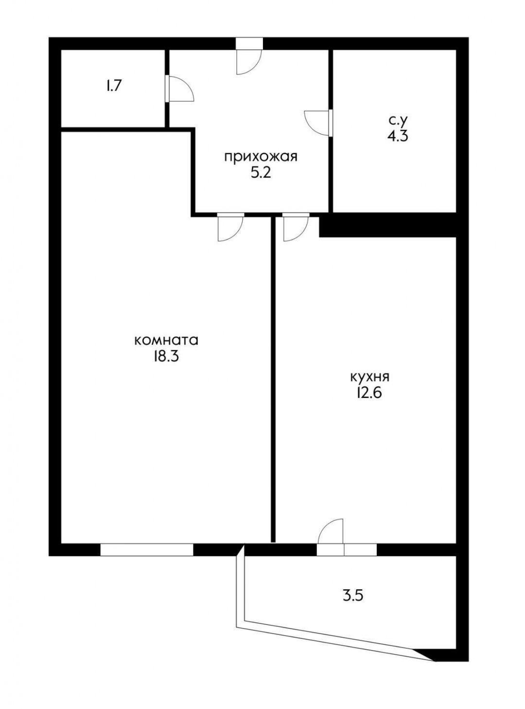 Фото №8: 1-комнатная квартира 45 м² - Краснодар, Прикубанский внутригородской округ, мкр. 9-й километр, пр-д Репина, 3
