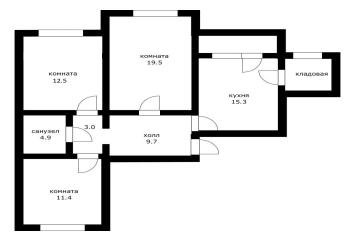 Фото №2: 3-комнатная квартира 78 м² - Краснодар, мкр. Юбилейный, ул. Бульварное Кольцо, 18