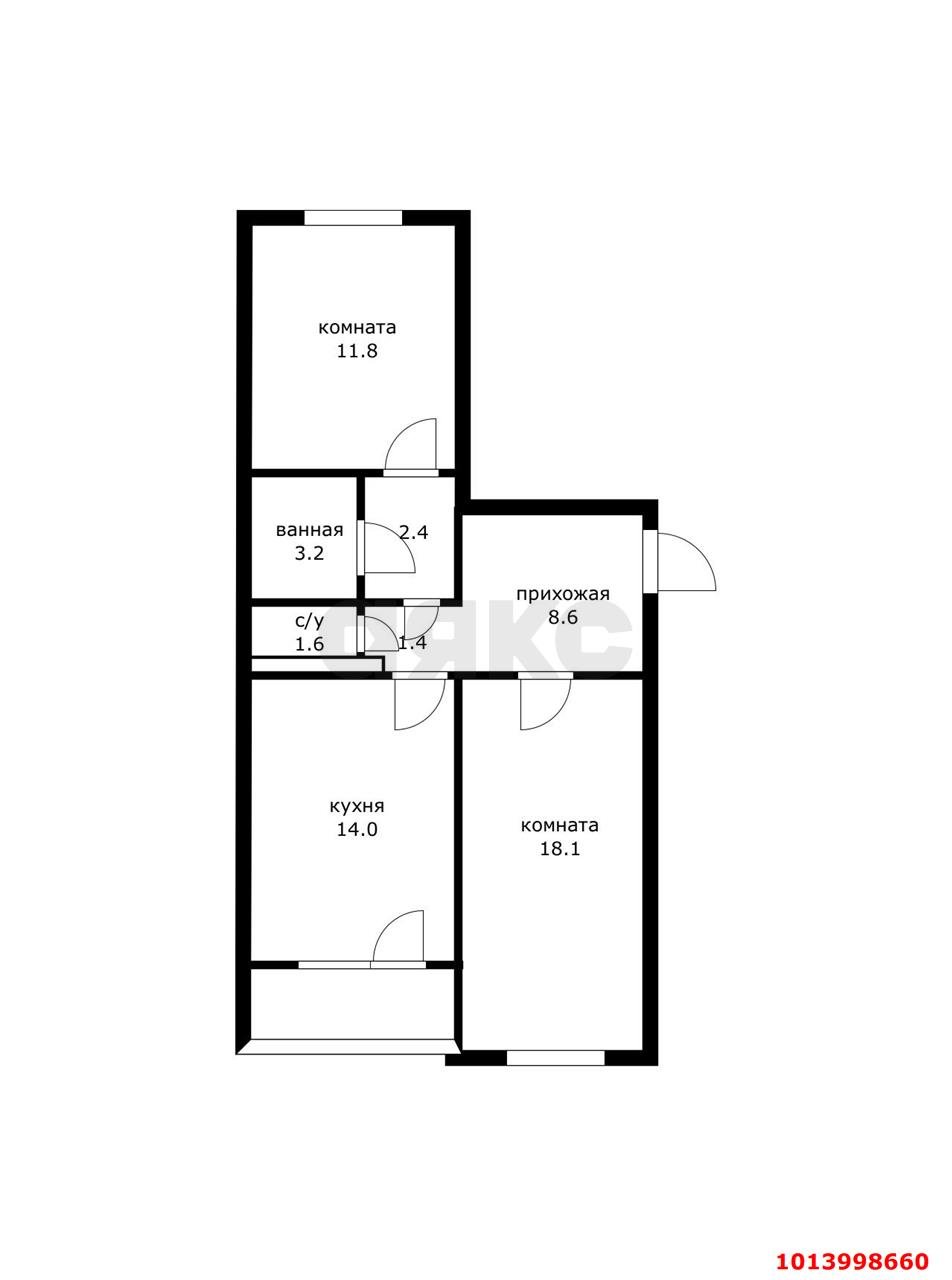 Фото №13: 2-комнатная квартира 61 м² - Краснодар, Московский, ул. имени Николая Семеновича Котлярова, 17