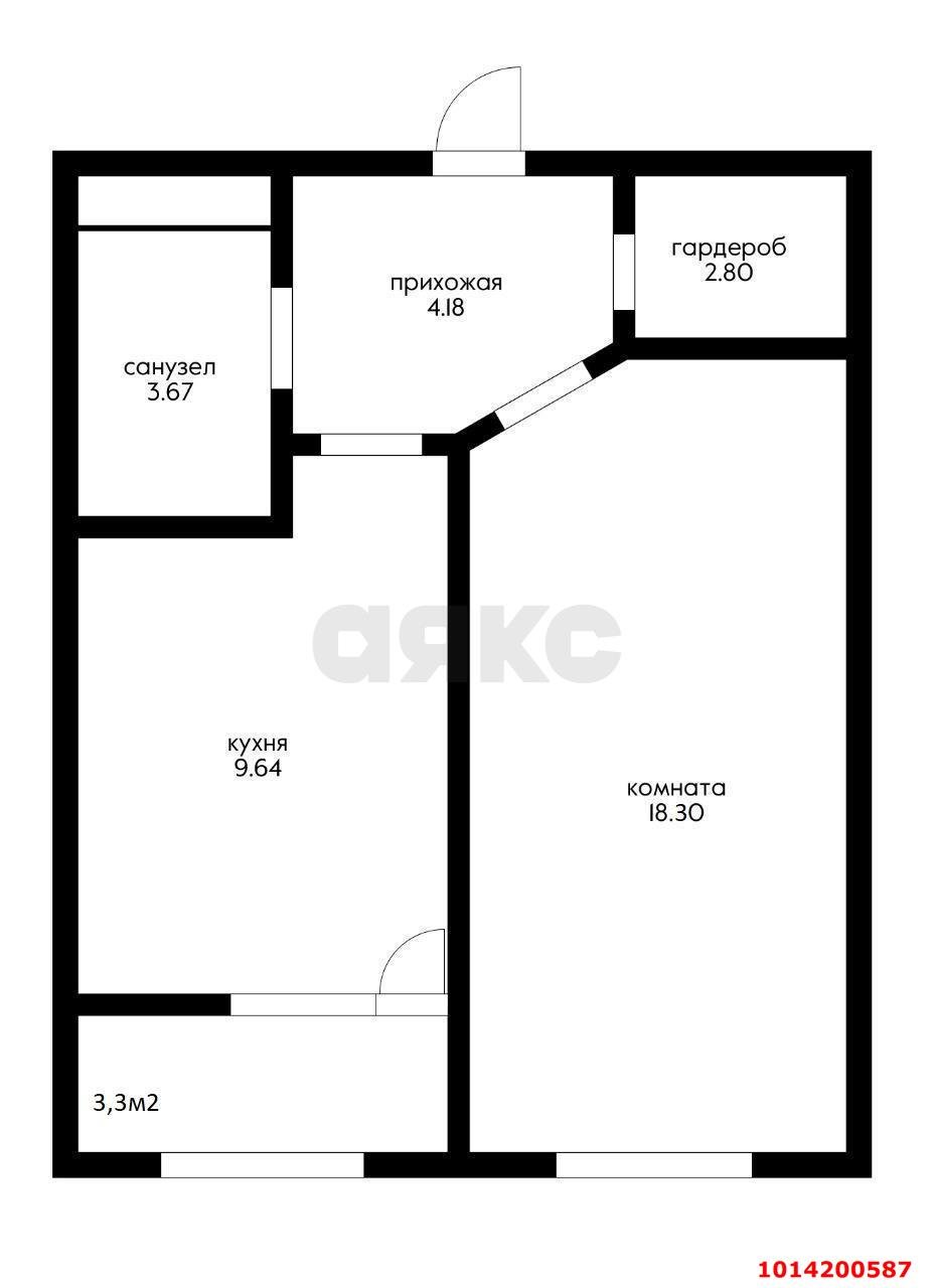 Фото №2: 1-комнатная квартира 38 м² - Краснодар, Завод Измерительных Приборов, ул. Зиповская, 36