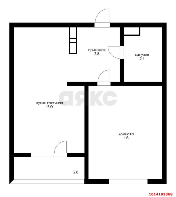Фото №9: 1-комнатная квартира 34 м² - Краснодар, Парк Победы, ул. Героя Пешкова, 14к3