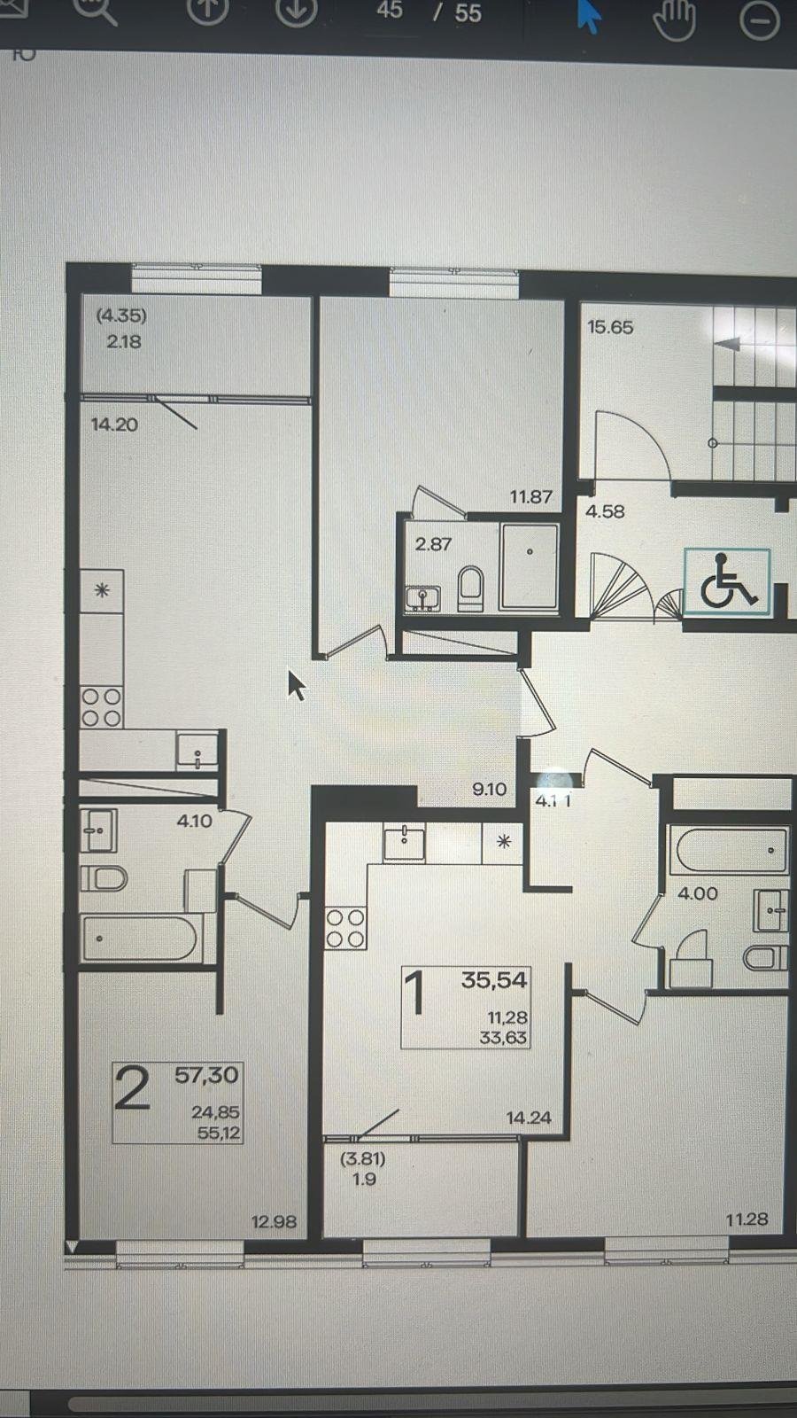 Фото №9: 2-комнатная квартира 57 м² - Краснодар, Карасунский внутригородской округ, Хлопчато-бумажный Комбинат, мкр. жилой квартал Патрики