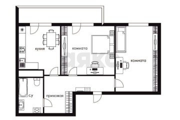 Фото №2: 2-комнатная квартира 65 м² - Краснодар, мкр. имени Петра Метальникова, ул. Петра Метальникова, 5к1