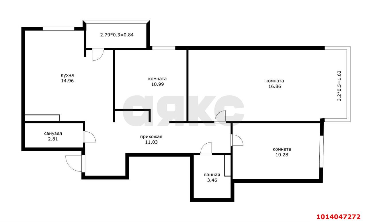 Фото №15: 3-комнатная квартира 73 м² - Краснодар, жилой комплекс Европа-Сити, ул. Античная, 2
