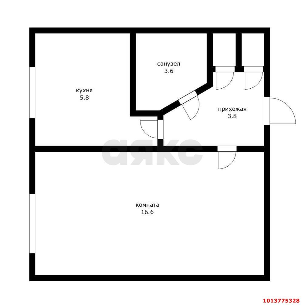 Фото №2: 1-комнатная квартира 30 м² - Краснодар, Центральный, ул. Коммунаров, 199