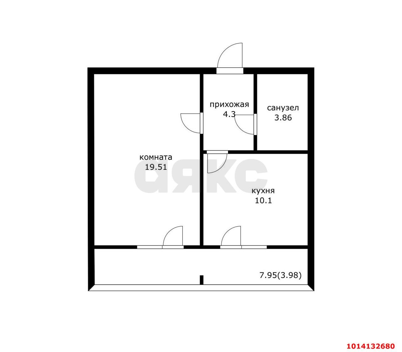 Фото №11: 1-комнатная квартира 37 м² - Краснодар, Восточно-Кругликовский, ул. Героев-Разведчиков, 17