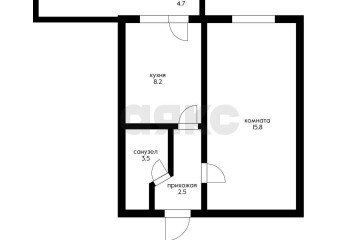 Фото №1: 1-комнатная квартира 30 м² - Российский, мкр. Прикубанский внутригородской округ, ул. Волховская, 8