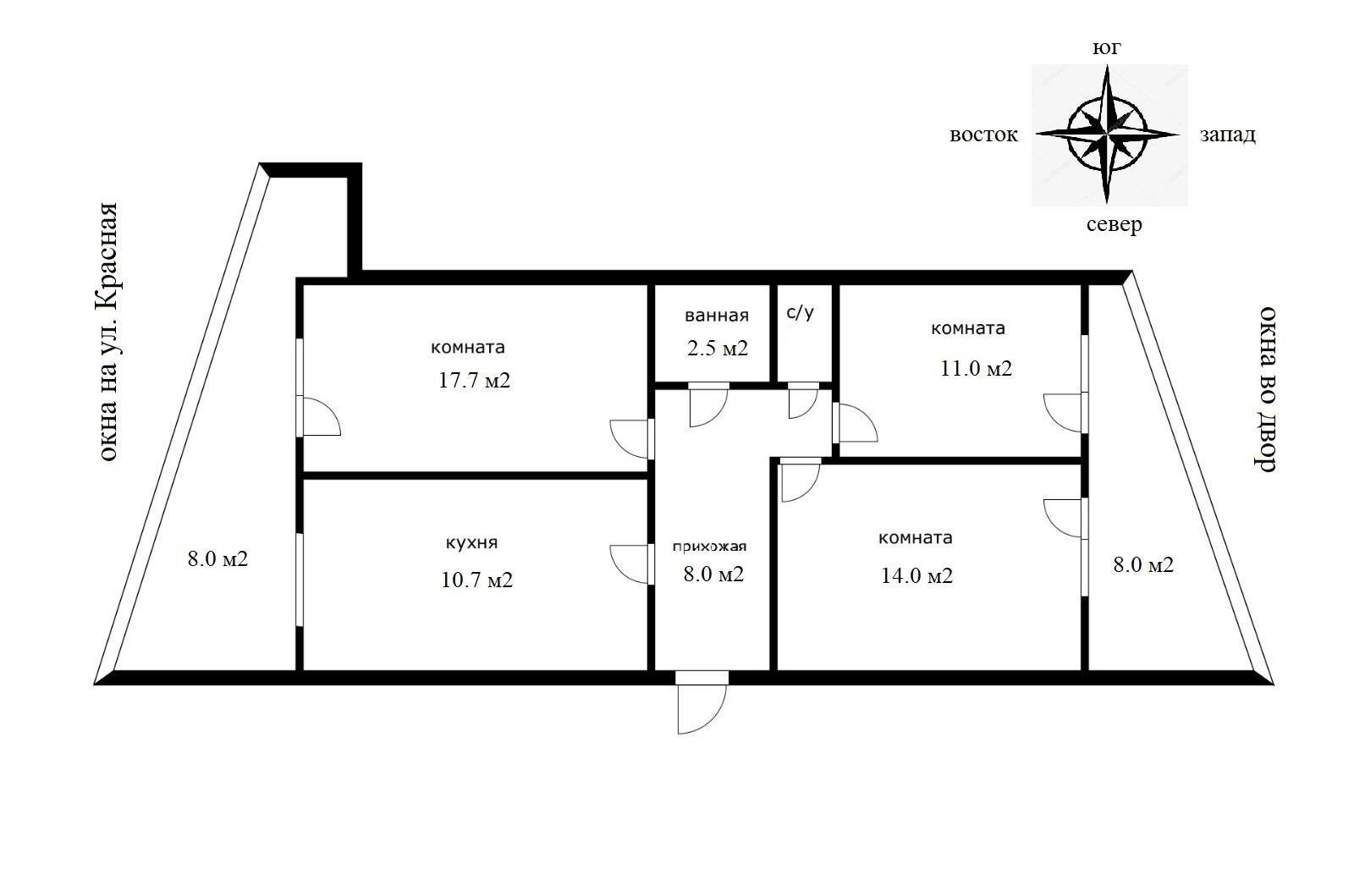 Фото №14: 3-комнатная квартира 86 м² - Краснодар, ул. Красная, 145/1