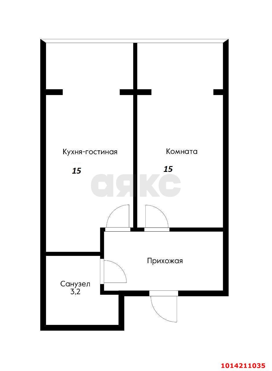 Фото №5: 1-комнатная квартира 42 м² - Российский, Прикубанский внутригородской округ, ул. Куликова Поля, 5