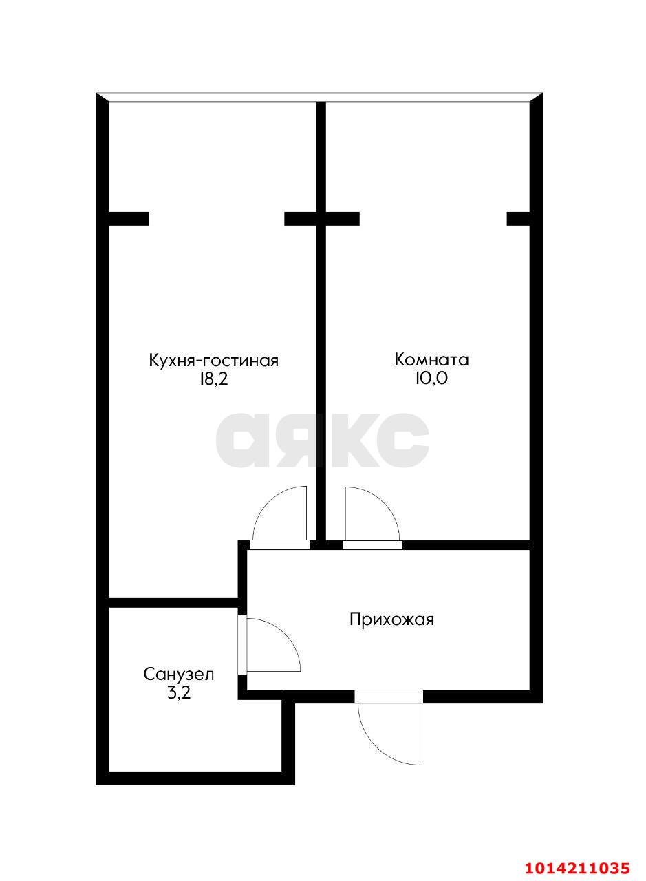 Фото №4: 1-комнатная квартира 36 м² - Российский, Прикубанский внутригородской округ, ул. Куликова Поля, 5