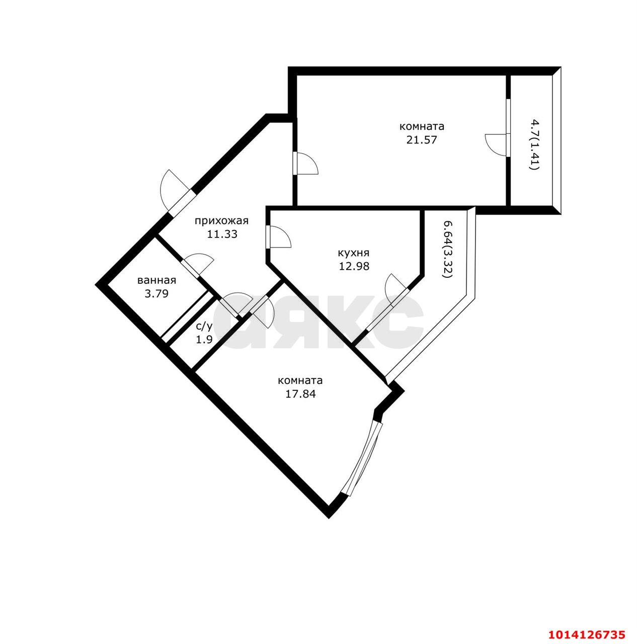 Фото №16: 2-комнатная квартира 74 м² - Краснодар, Фестивальный, ул. Дальняя, 4/2к3