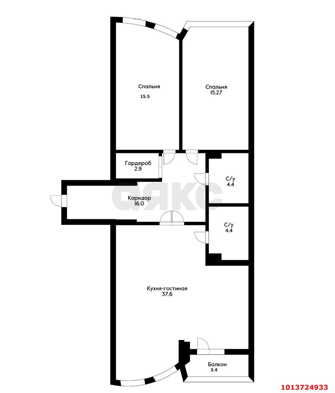 Фото №11: 3-комнатная квартира 102 м² - Краснодар, жилой комплекс Версаль, ул. Черниговская, 1