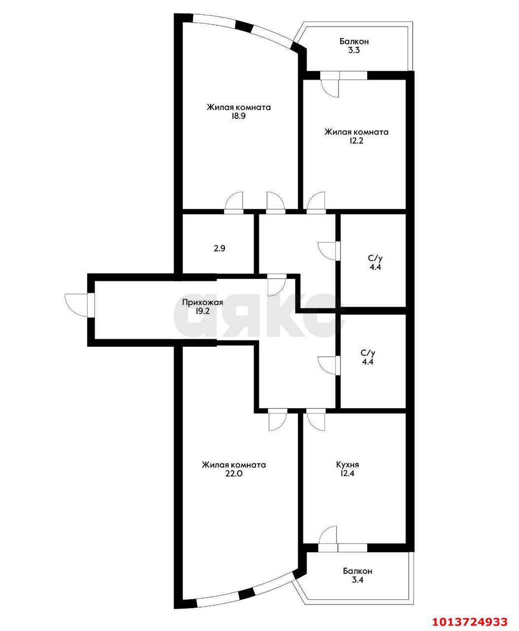 Фото №18: 3-комнатная квартира 102 м² - Краснодар, жилой комплекс Версаль, ул. Черниговская, 1