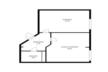 Фото №3: 2-комнатная квартира 42 м² - Краснодар, мкр. жилой комплекс Гранд Пэлэс, ул. Уральская, 75/6