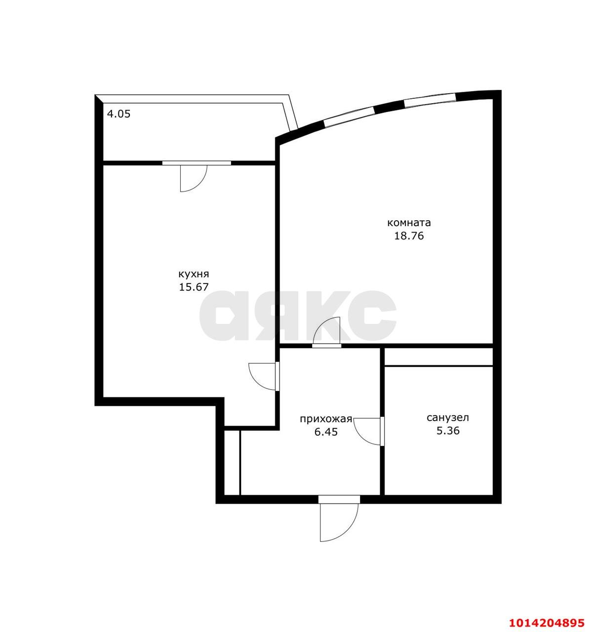 Фото №11: 1-комнатная квартира 46 м² - Краснодар, Западный внутригородской округ, ул. Кожевенная, 62