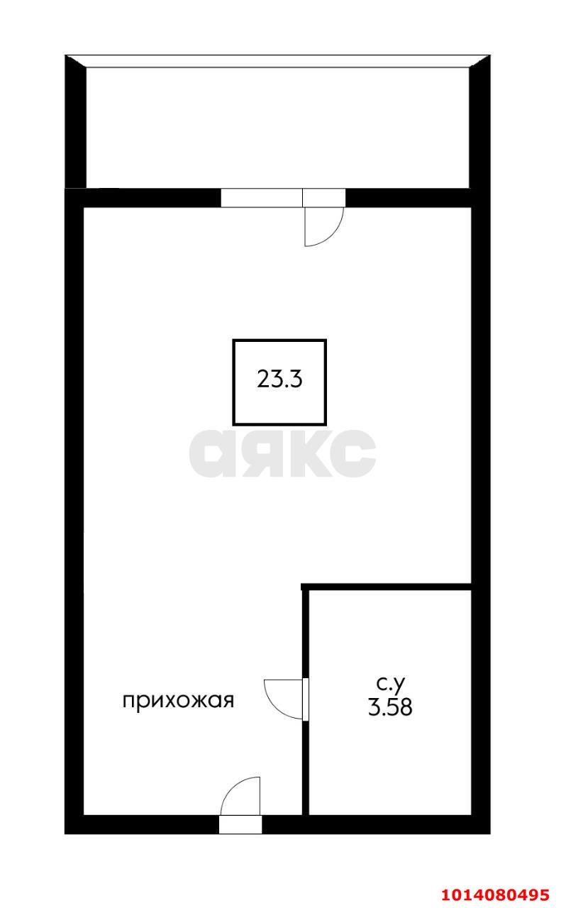 Фото №12: Студия 25 м² - Новая Адыгея, жилой комплекс Парковый, ул. Бжегокайская, 21/2к2А