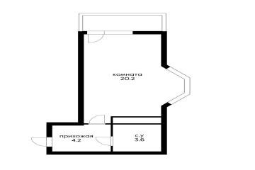 Фото №1: Студия 30 м² - Краснодар, мкр. ЖК Абрикосово, ул. имени Героя Георгия Бочарникова, 4к2