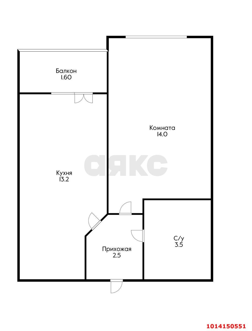 Фото №2: 1-комнатная квартира 36 м² - Краснодар, имени Петра Метальникова, ул. Петра Метальникова, 36