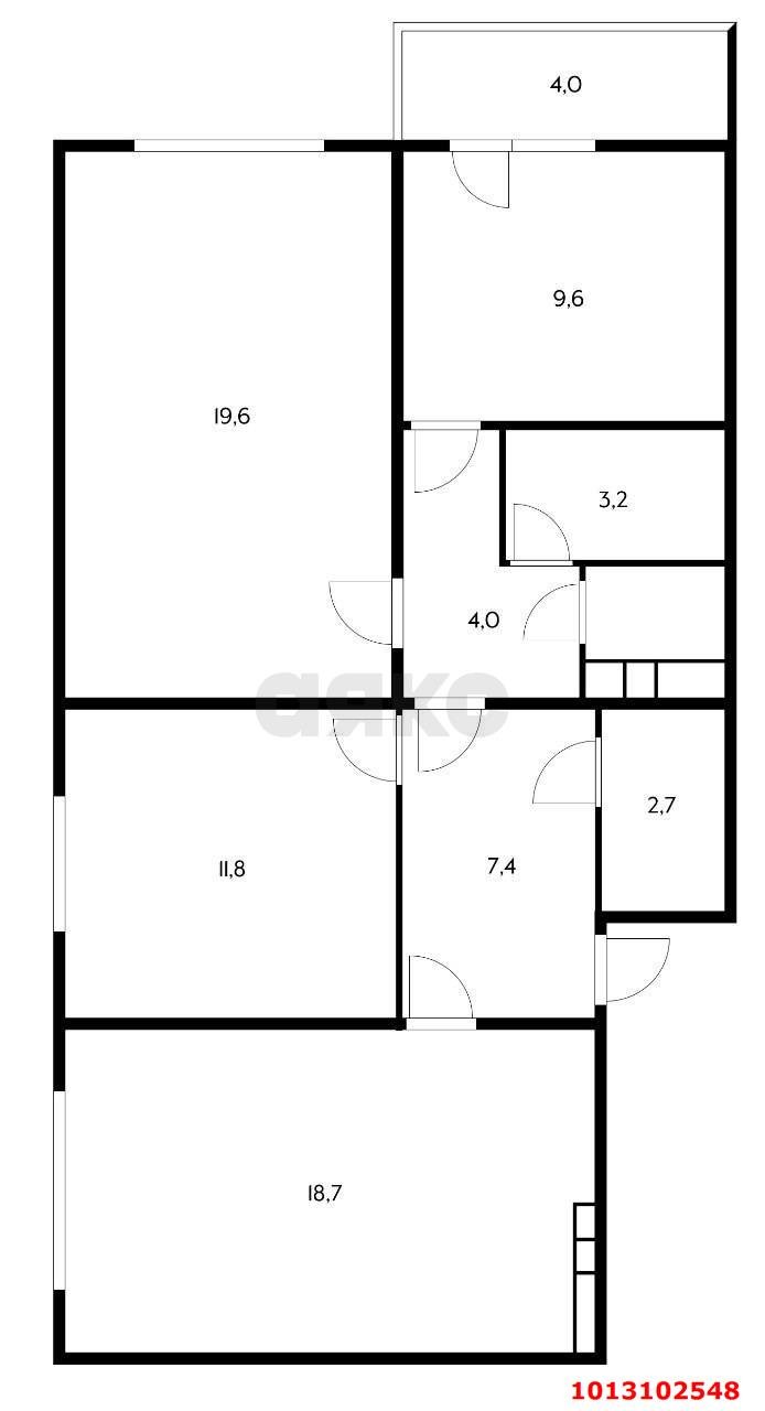Фото №2: 3-комнатная квартира 78 м² - Краснодар, Восточно-Кругликовский, ул. Героев-Разведчиков, 42