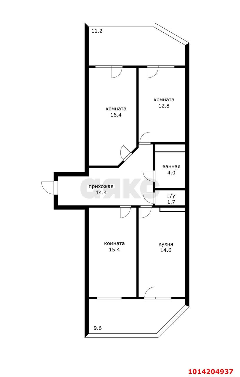 Фото №15: 3-комнатная квартира 79 м² - Краснодар, жилой комплекс Россинский Парк, ул. Командорская, 15
