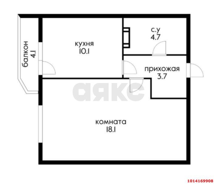 Фото №9: 1-комнатная квартира 37 м² - Краснодар, Московский, 