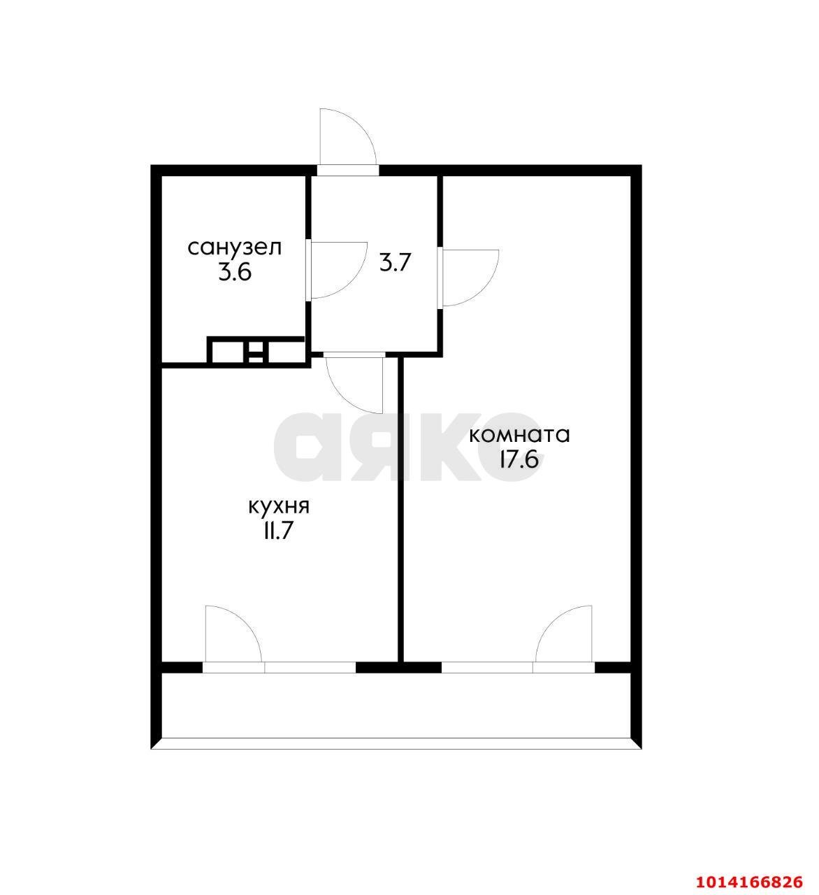 Фото №4: 1-комнатная квартира 40 м² - Краснодар, жилой комплекс Дыхание, ул. Лётчика Позднякова, 2к15